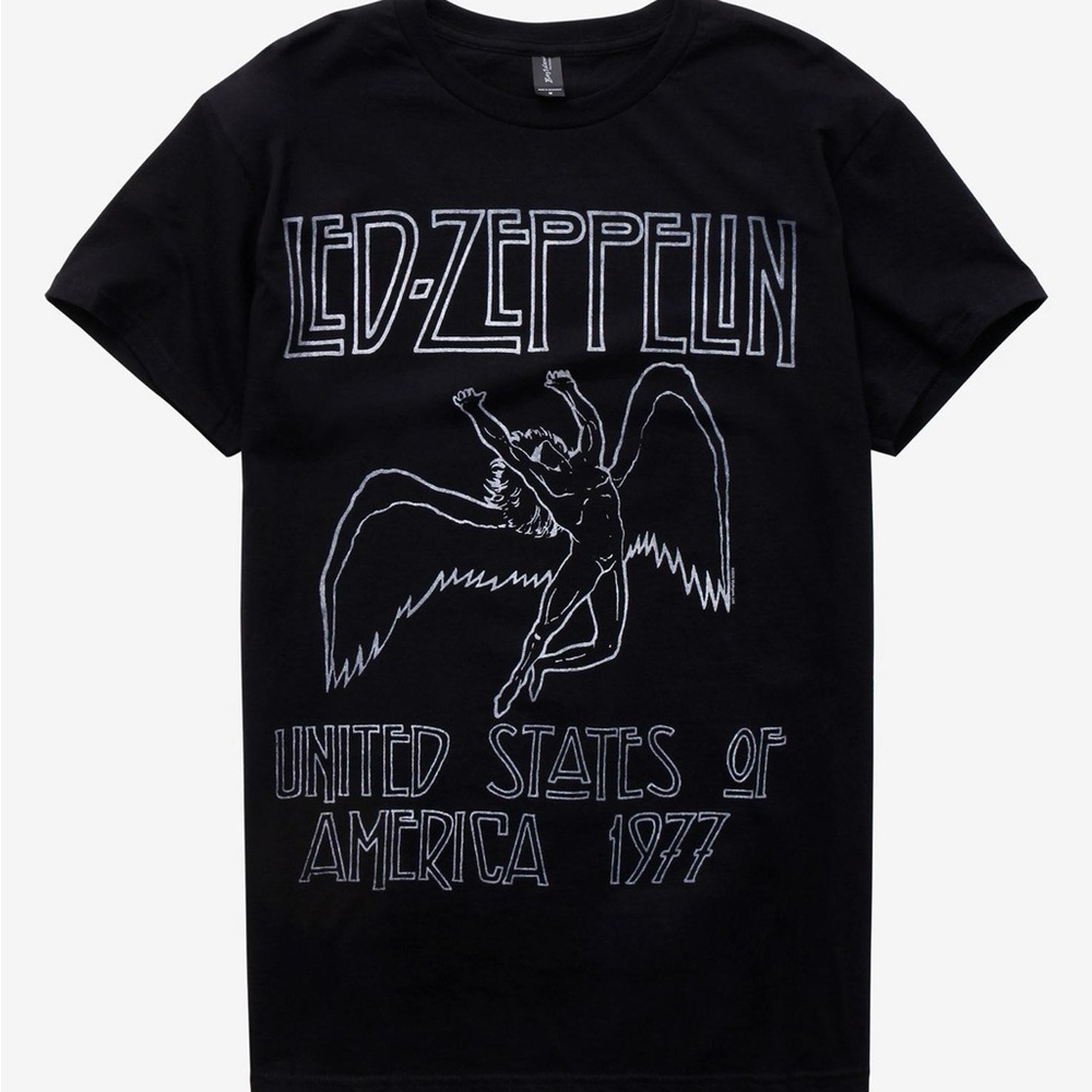 Led-Zeppelin 1977 USA Tour Black X-Large T-Shirt 0018